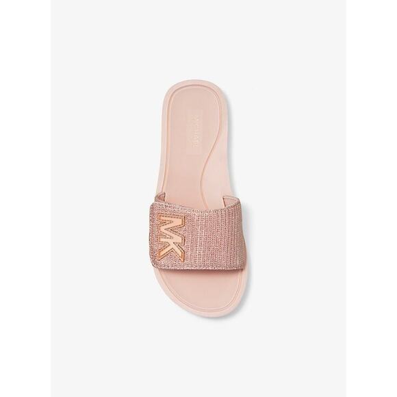 Michael Kors MK Slide Sandals Soft Pink 10M - Picture 2 of 5
